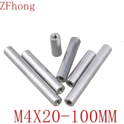 10pcs M4 aluminum alloy round spacer M4*10/12/15/20/25/30/35/40/45/50/55/60/65/70/75/80/90/100 aluminum standoff long nut