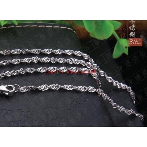 10pcs lot of in bulk Stainless Steel 3mm lovely Link Chain Necklace for women or fit pendant 18-28