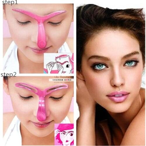2pcs/set Useful Brow Painted Eyebrow Pencil Stencils Template Stencil for Eye Eyebrow Easy To Use Eye Makeup Brow Stencil