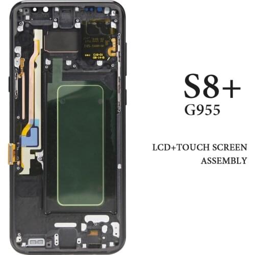 6.2'' For Samsung S8 plus LCD with Frame Black Silver Purple Gold Blue AMOLED Digitizer Display Touch Assembly G955 LCD