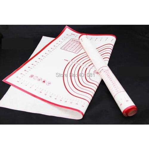 60*40cm Platinum Silicone Dough Mat Glass Fiber Reinforced Nonstick Can Put the Oven Pasta Tools Cookware, 50pcs/lot