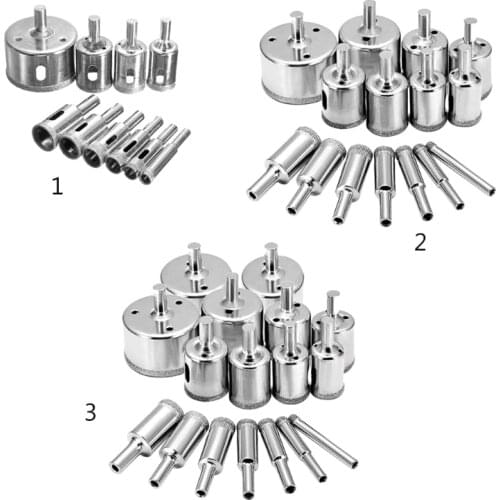 Diamond Drill Bits Hollow Core Drilling Tools Set Drilling Machines Making Holes on Ceramic Glass Porcelain Tile Diamond
