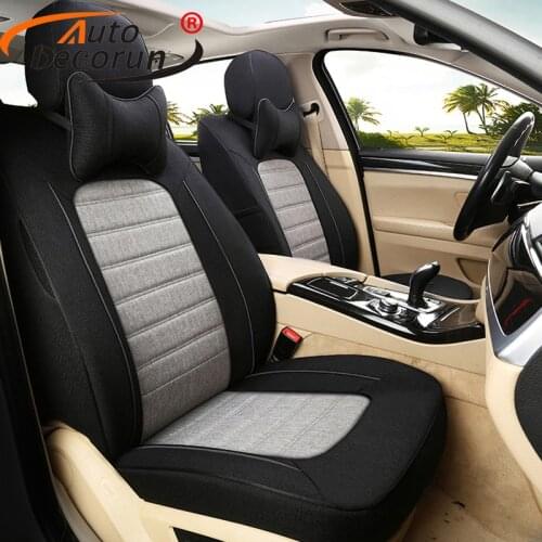 AutoDecorun Custom Flax Car Seat Cushion for Benz C200 C220 C250 Accessories Seat Covers Sets for Cars Seats Supports Styling