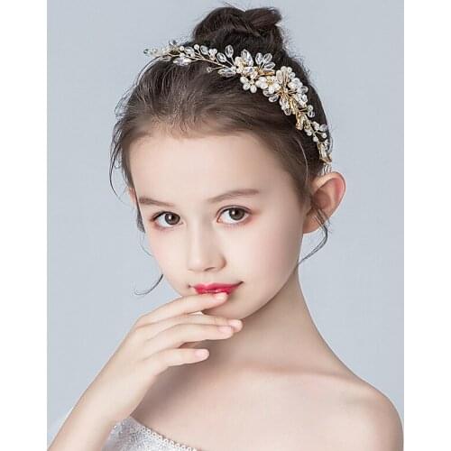 Childrens birthday tiara girl princess performance hair pin flower girl sweet accessories bride bridesmaid crown hair accessori