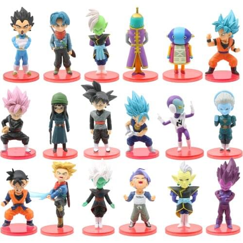 Dragon Ball Z WCF Goku Vegeta Gohan Trunks Broly PVC Action Figures 7-10cm Dragon Ball Super Anime Figurine Model Toys