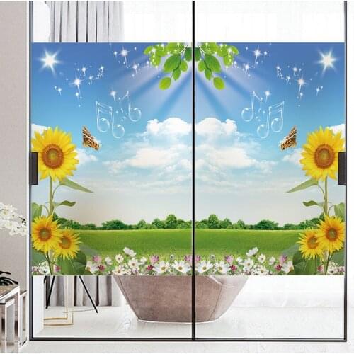 Customized home decoration film, living room window glass sticker, frosted room, good peep-proof scenery