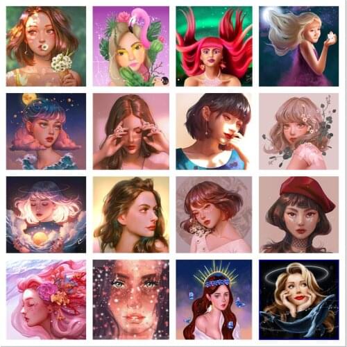 Full Square/Round Diamond Embroidery Fantasy Portraits 5D DIY Diamond Painting Mosaic Home Decoration Gift New