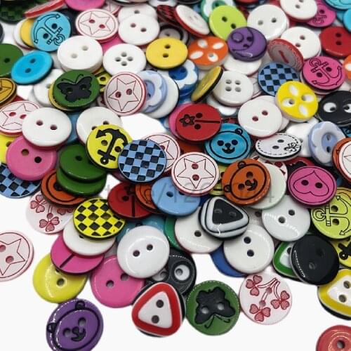 New Arrival 40pcs Round Buttons Mix colors Cute kids Garment Plastic Buttons DIY Apparel sewing accessories