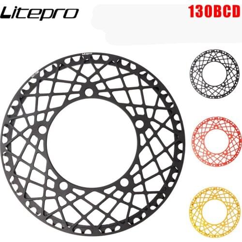 Litepro Faltrad Kette Rad 130BCD Spinne Kettenblatt 53T 56T 58T Aluminium Legierung CNC Mit Kettenblatt Schutz abdeckung