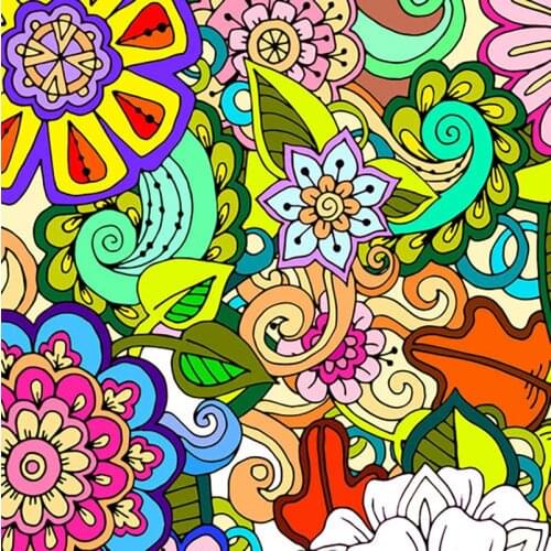 5D DIY Poured Glue Diamond Painting Kit Scalloped Edge Beautiful Home Wall Decoration Unique Handcraft