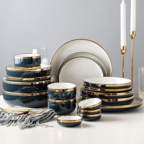 Dishes set household creative chopsticks bowl plate combination luxury Phnom Penh ceramic tableware