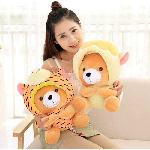 New Creative Teddy bear plush doll cosplay dinosaur Pig sheep snake tiger dog tiger stuffed toys Pillow for girlfriend gifts