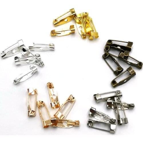 50Pcs/Lot Brooch Clip Base Pins Safety Pins Brooch Settings Blank Base For DIY Jewelry Making