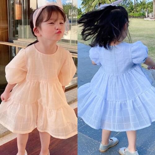 Girl Dress Kids Baby Clothes 2021 Cute Spring Summer Party Beach Outfits Toddler Uniform Dresses Cotton Children Clothing