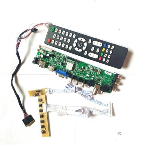 Fit LT133EE10000/100/200/300 upgrade 3663 TV digital AV HDMI-Compatible VGA USB DVB 1366*768 40 pin LVDS LCD board DIY