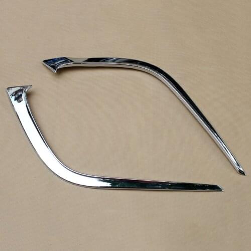 Fit For Toyota Highlander Kluger 2014 2015 2016 Accessories Chrome Front Fog Light Lamp Eyebrow Cover Decoration Foglight Trim