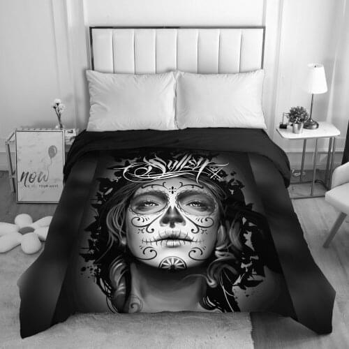 Skull Woman lady Duvet cover Quilt/Blanket/Comfortable Case 140x200 240x220 240x260 Queen King Single Bedding for Home lines