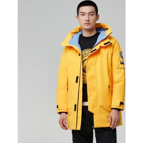 Bosideng down jacket men color contrast work clothes safri style leisure trend down jacket mens winter warm jacket b00143221