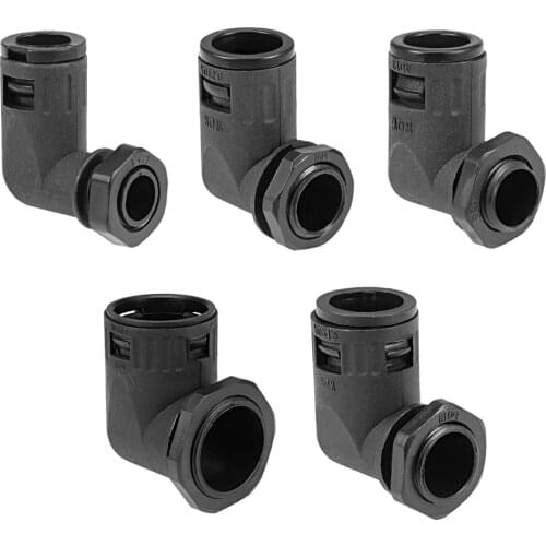 Uxcell Corrugated Tube Connector 90 Degree AD10 AD13 AD15.8 AD18.5 AD21.2 AD25 AD28.5 AD34.5 AD42.5 Conduit Hose Joint Clamp