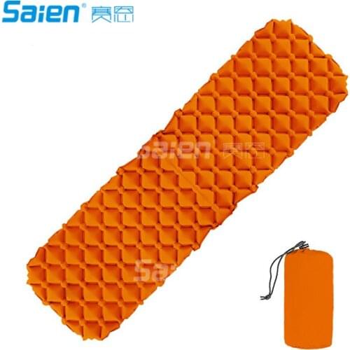 Ultralight Sleeping Pad Buckle Design Built-in Pillow Inflatable Camping Pad Mat Long-Lasting Waterproof Suitable for Camping