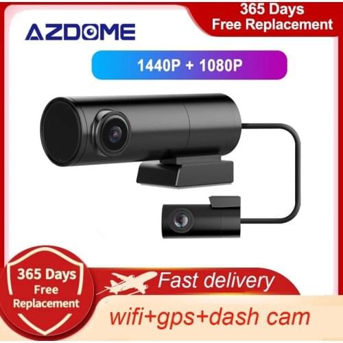 New Mini Hidden 2K 1440P Car Dash Cam Front Rear Camera DVR Detector with GPS WiFi FHD 1080P Video Recorder 24H Parking Monitor