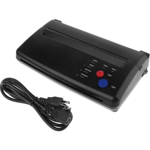 US Plug Professional Black Tattoo Transfer Machine Thermal Printer Copier Tattooist Tattoo Shop Accessories Parts G99E