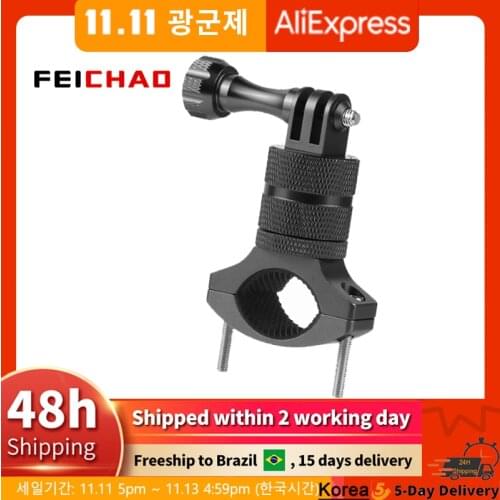 360 Degree Rotation Motor Bicycle Handlebar Mount Holder Clip Bracket Clamp For GOPRO Action Sports Camera Accessory