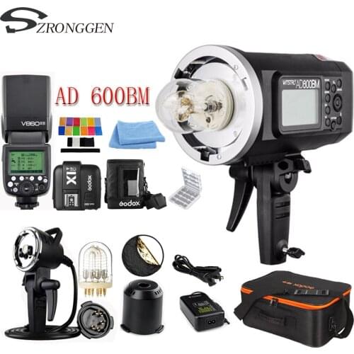 DHL libero Godox AD600BM 600 W 2.4G GN87 1/8000 HSS Flash + X1T-O + AD-H600B + CB-09 + 1200 W Flash for Olympus
