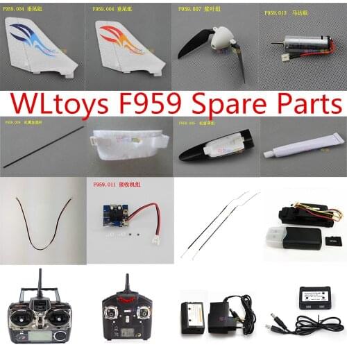 WLtoys F959 F959S RC Airplane Spare Parts propeller motor receiver glue remote control Strengthening rod camera charger etc