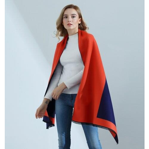 Paris fashion letter scarf female ins tide Korean version of the wild net red double-sided 2020 winter shawl