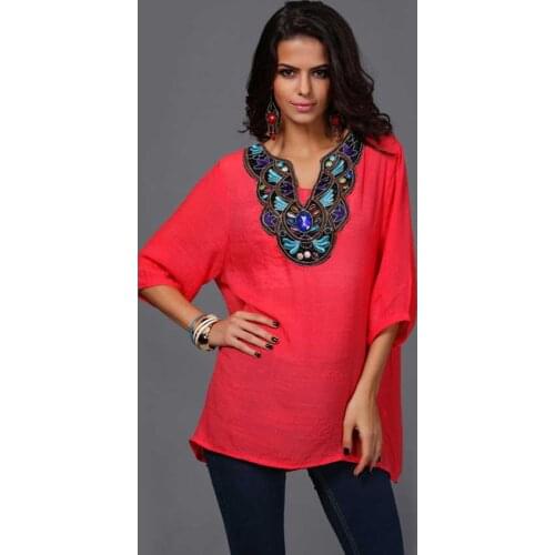 2019 Ladies Tops And Blouses Plus Size White Summer Tops For Women Half Sleeve Beach BOHO Short Women Tops Sexy Party