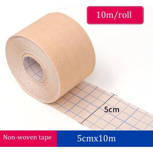 1 Roll 5cmx10m Yellow Skin Color Medical Fixation Non-woven Tape Adhesive Breathable Plaster Wound Dressing Fixation Tape