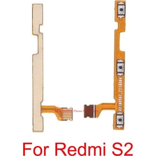 10PCS Power Volume Switch Side Buttons Key Flex Cable For Xiaomi Mi Redmi S2 Volume Power Side Key Button Flex Cable Spare Parts