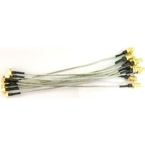 10pcs 15cm SMA female to MCX male plug RG405 Extension pigtail semi-rigid cable 6 inch