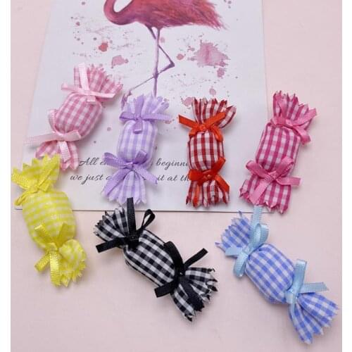 10Pc Handmade Candy Patches Appliques for Crafts Hair Accessories DIY Kid Patches for Clothes Leggings Crafts Hairpin Decor Gift