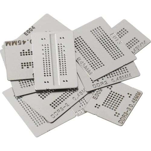 12pcs Memory BGA Stencil Reballing Electronic Welding Tool Kit For RAM DDR1 DDR2 DDR2-2 DDR2-3 DDR2-4 DDR3 DDR3-4 DDR3-6 DDR5