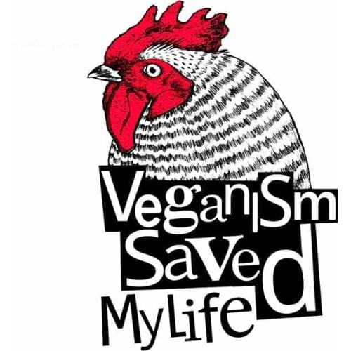 13cm x 9.3cm for Veganism Saved Mylife Funny Car Stickers DIY Sticker Waterproof Repair Decal Custom Printing