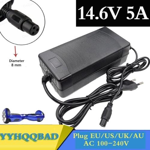 14.4 or 14.6V 14.6V5A charger for 4Series 3.2V*4series Lifepo4 battery pack XLRF ( 1+ 2-) etc