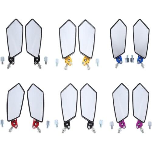 2Pcs Motorbike Scooter Moped 8/10mm Rear View Side Mirrors for XF125/ZY100T/ZY125T/LYM100T-3 Quad ATV
