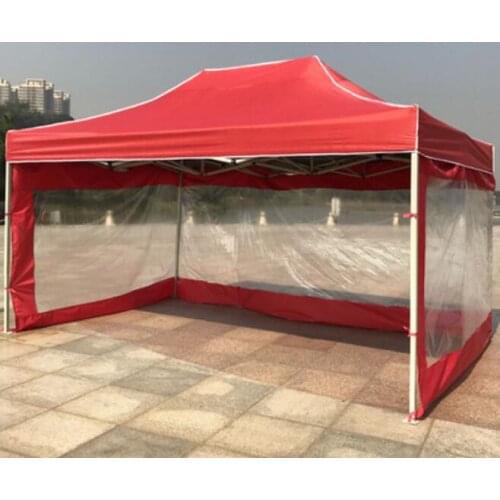 3*4.5m High quality Steel Folding Advertising tent Sunshade Gazebos rainshed rain shelter with transparent PVC side cloth