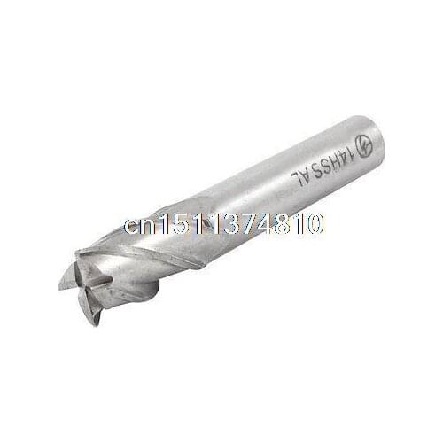 Straight Shank 4-Flute End Mill Milling Cutter 14mm x 12mm x 26mm x 83mm
