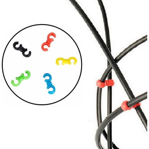 5/10/15/20pcs Bicycle MTB Brake Cable S Style Clips Buckle Hose Guide Bike Cross Line Clip