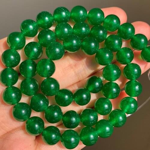 AAA+ Natural Dark Green Jades Round Loose Stone Beads For Jewelry Making 15"4/6/8/10/12mm Making DIY Bracelet Pendant Necklace