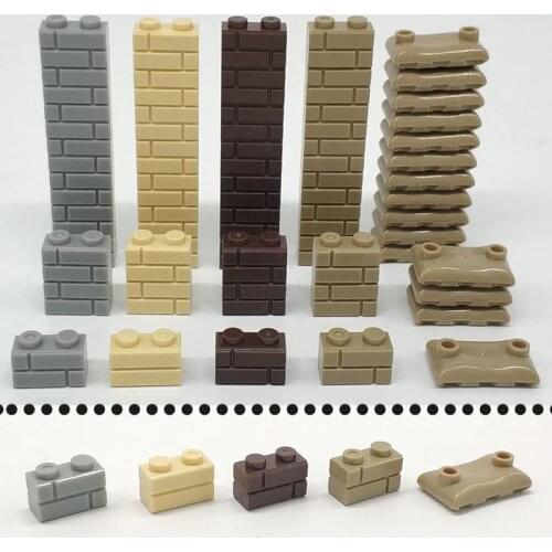 DIY City House Accessories Block Brick 1X2 Wall Brick MOC Military Technic Parts Building Blocks