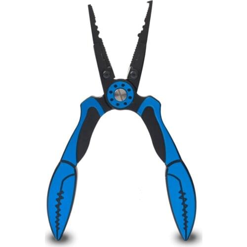 Aluminium fishing plier cutting pliers 7.28" 122G in crab shap with black bag with fishing rope