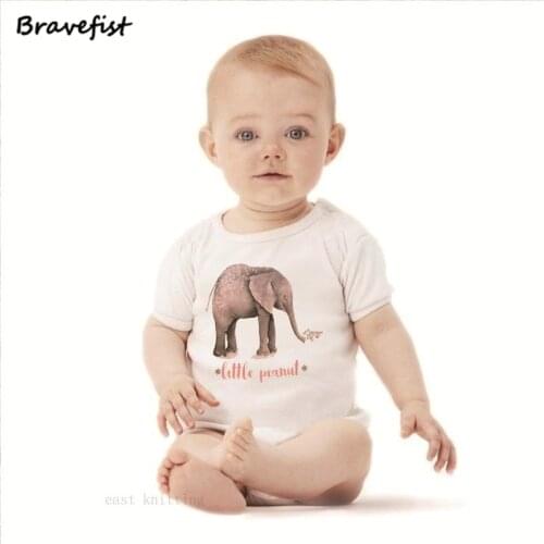 Baby Bodysuit Cotton Newborn Baby Boy Girl Clothing Short Sleeve White Jumpsuit Children Clothes Outfit Onesie Little Peanut