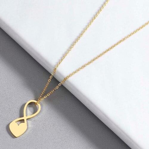 CHENGXUN Infinity Love Pendant Necklace Romantic Heart Necklace for Women Girls Lovers Anniversary for Girlfriend