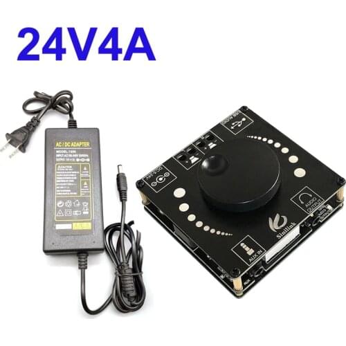 50W+50W Bluetooth 5.0 Audio Power Amplifier Digital TPA3116 Class D HiFi Stereo TPA3116D2 USB Sound Card App AMP 10W~200W