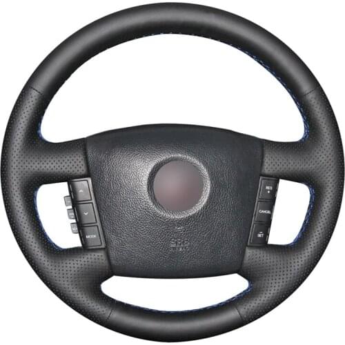 DIY Black PU Micro Fiber Leather Car Steering Wheel Cover for Kia Borrego 2008 2009 2010 2011 2012 2013 2014 2015 Accessories