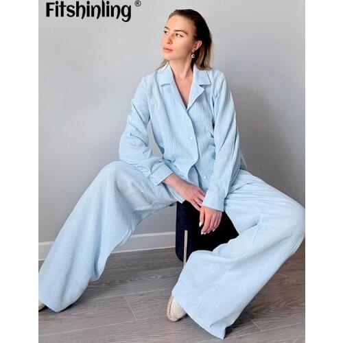 FITSHINLING Women's Long Pajamas